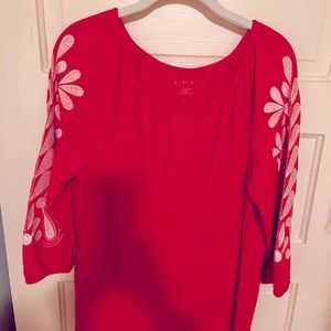 Talbots festive blouse
